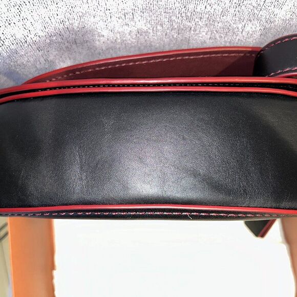 Coach 75th Anniversary Saddle Bag Black/Red 9170/37200 NWT - Picture 5 of 7